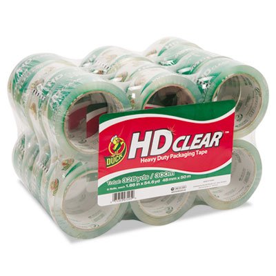Duck Heavy-Duty Carton Packaging Tape, 1.88" x 55yds, Clear, 24/Pack DUC393730