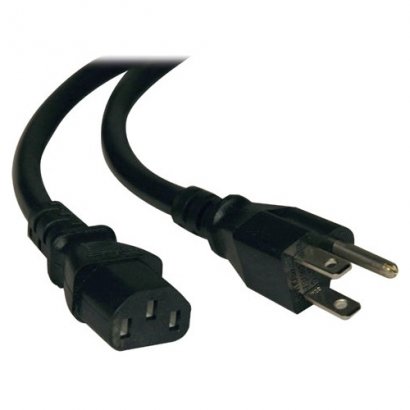 Tripp Lite Heavy-Duty Computer Power Cord, 14AWG 15A (NEMA 5-15P to IEC-320-C13) 12-ft. P007-012