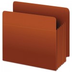 Pendaflex Heavy-Duty End Tab File Pockets, 5.25" Expansion, Letter Size, Red Fiber, 10/Box PFX95363