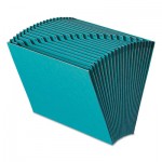 Smead Heavy-Duty Indexed Expanding Open Top Color Files, 21 Sections, 1/21-Cut Tab, Letter Size, Teal SMD70717