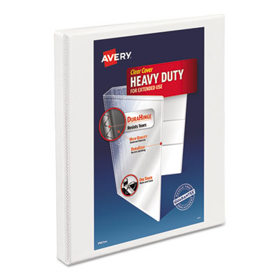 Avery Heavy-Duty Non Stick View Binder with DuraHinge and Slant Rings, 3 Rings, 0.5" Capacity, 11 x 8