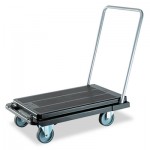 Deflecto Heavy-Duty Platform Cart, 500lb Capacity, 20 9/10w x 32 5/8d x 9h, Black DEFCRT550004