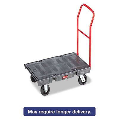 443600 Heavy-Duty Platform Truck Cart, 2000 lb Capacity, 24" x 48" Platform, Black RCP443600BK