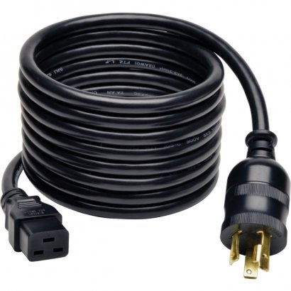 Tripp Lite Heavy-Duty Power Cord, 20A, 12AWG (IEC-320-C19 to NEMA L6-30P), 12-ft. P040-012-P30