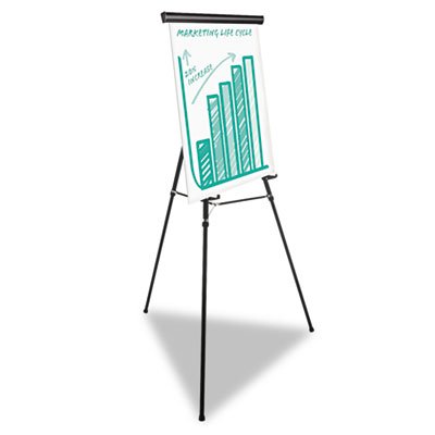 UNV43034 Heavy Duty Presentation Easel, 69" Maximum Height, Metal, Black UNV43034