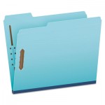 Pendaflex Heavy-Duty Pressboard Folders w/ Embossed Fasteners, Letter Size, Blue, 25/Box PFXFP213
