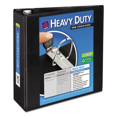 Avery Heavy-Duty View Binder w/Locking 1-Touch EZD Rings, 4" Cap, Black AVE79604