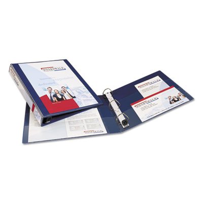 Avery Heavy-Duty View Binder w/Locking 1-Touch EZD Rings, 1" Cap, Navy Blue AVE79809
