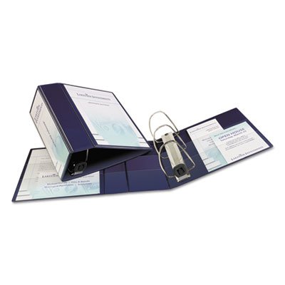 Avery Heavy-Duty View Binder w/Locking 1-Touch EZD Rings, 5" Cap, Navy Blue AVE79806