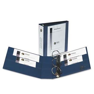 Avery Heavy-Duty View Binder w/Locking 1-Touch EZD Rings, 3" Cap, Navy Blue AVE79803