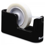 Scotch C-24 Heavy Duty Weighted Desktop Tape Dispenser, 3" core, Plastic, Black MMMC24