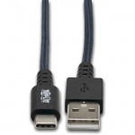 Tripp Lite Heavy-DutyUSB-A to USB-C Cable (M/M), Gray, 3 ft. (0.9 m) U038-003-GY