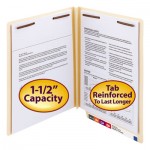 Smead Heavy W-fold Expansion Folders, Two Fasteners, End Tab, Letter, Manila, 50/Box SMD34276