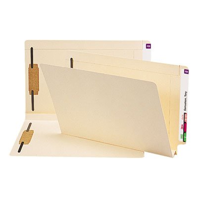 Smead Heavy W-Fold Expansion Folders, Two Fasteners, End Tab, Legal, Manila, 50/Box SMD37276