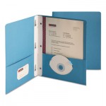 Smead Heavyweight 2-Pocket Folder w/Tang Fastener, Letter, 1/2" Cap, Blue, 25/Box SMD88052