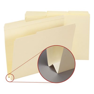 Smead Heavyweight File Folders, 1/3 Tab, 1 1/2 Inch Expansion Letter, Manila, 50/Box SMD10405