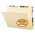 Smead Heavyweight Manila End Tab Conversion File Folders, Straight Tab, Letter Size, 100/Box SMD24190