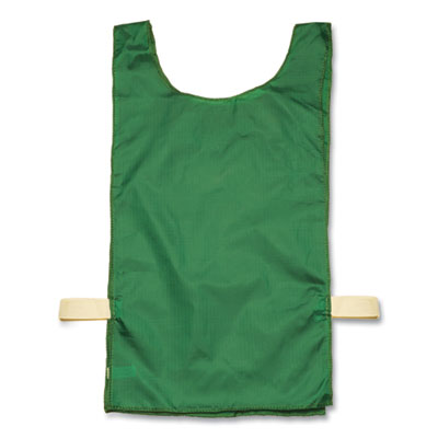 Champion Sports Heavyweight Pinnies, Nylon, One Size, Green, 12/Box CSINP1GN