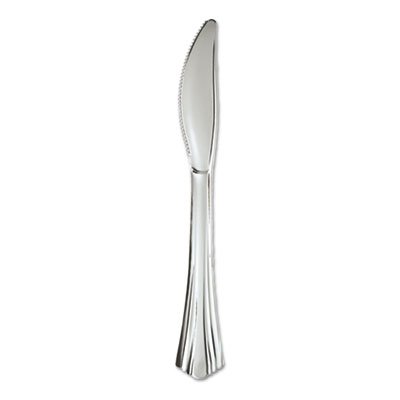 WNA WNA 630155 Heavyweight Plastic Knives, Silver, 7 1/2", Reflections Design, 600/Carton WNA630155