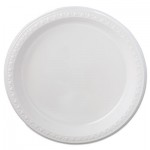 Chinet Heavyweight Plastic Plates, 9" Diameter, White, 125/Pack, 4 Packs/CT HUH81209