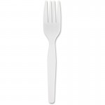 Heavyweight White Plastic Forks 0010430CT