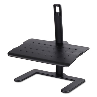 Safco Height-Adjustable Footrest, 20.5w x 14.5d x 3.5 to 21.5h, Black SAF2129BL