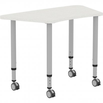 Lorell Height-adjustable Trapezoid Table 69583