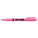 Avery HI-LITER Pen-Style Highlighters, Chisel Tip, Fluorescent Pink, Dozen AVE23592