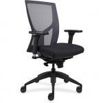 Lorell High-Back Mesh Chairs with Fabric Seat 83109