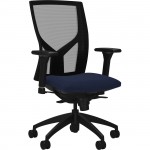 Lorell High-Back Mesh Chairs with Fabric Seat 83109A204