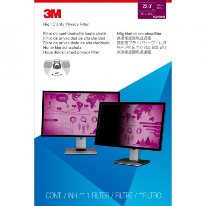 3M High Clarity Privacy Filter for 22" Widescreen Monitor (16:10) HC220W1B