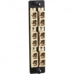 Black Box High-Density Adapter Panel, Bronze Sleeves, (6) SC Duplex Pairs, Beige JPM463B