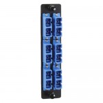 Black Box High-Density Adapter Panel, Ceramic Sleeves, (6) SC Duplex Pairs, Blue JPM461C