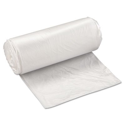 High-Density Can Liner, 24 x 33, 16gal, 8mic, Clear, 50/Roll, 20 Rolls/Carton IBSS243308N