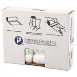 High-Density Can Liner, 24 x 24, 10gal, 8mic, Clear, 50/Roll, 20 Rolls/Carton IBSS242408N