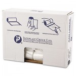 High-Density Can Liner, 24 x 31, 16gal, 8mic, Clear, 50/Roll, 20 Rolls/Carton IBSVALH2433N8