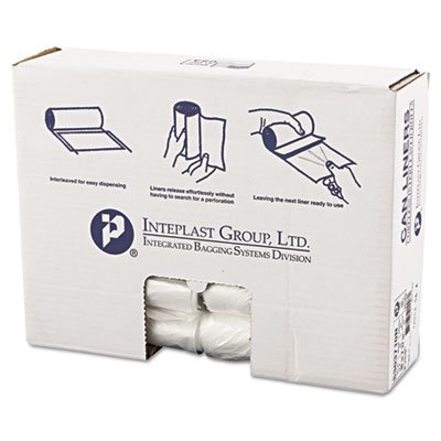 High-Density Can Liner, 30 x 37, 30gal, 10mic, Clear, 25/Roll, 20 Rolls/Carton IBSS303710N