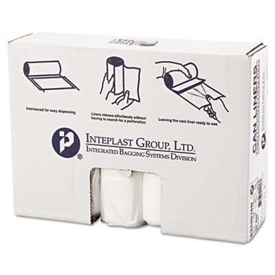 High-Density Can Liner, 33 x 40, 33gal, 16mic, Clear, 25/Roll, 10 Rolls/Carton IBSS334016N