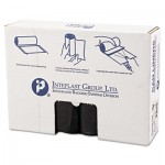 High-Density Can Liner, 33 x 40, 33gal, 16mic, Black, 25/Roll, 10 Rolls/Carton IBSS334016K