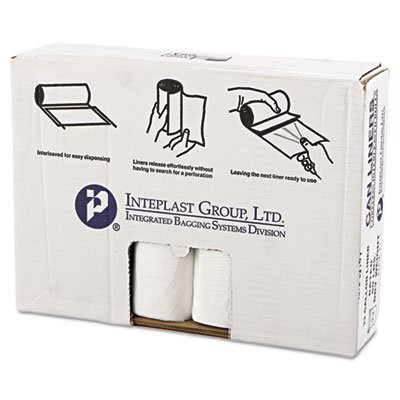 High-Density Can Liner, 33 x 39, 33gal, 16mic, Clear, 25/Roll, 10 Rolls/Carton IBSVALH3340N16