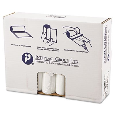 High-Density Can Liner, 33 x 39, 33gal, 11mic, Clear, 25/Roll, 20 Rolls/Carton IBSVALH3340N11