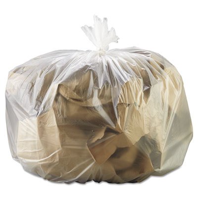 GEN 333916 High-Density Can Liner, 33 x 39, 33gal, 13mic, Natural, 25 Bags/RL, 10 Rolls/CT GEN333916
