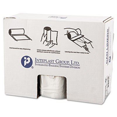 High-Density Can Liner, 38 x 60, 60gal, 22mic, Clear, 25/Roll, 6 Rolls/Carton IBSS386022N