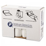 High-Density Can Liner, 38 x 60, 60gal, 12mic, Clear, 25/Roll, 8 Rolls/Carton IBSS386012N