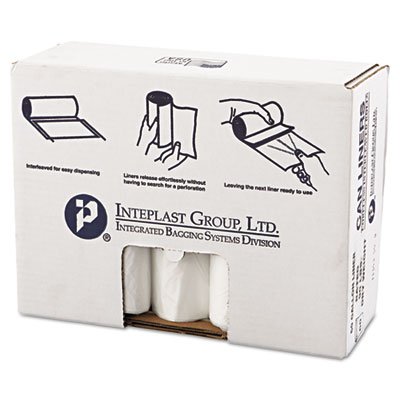 High-Density Can Liner, 38 x 58, 60gal, 22mic, Clear, 25/Roll, 6 Rolls/Carton IBSVALH3860N22