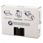 High-Density Can Liner, 40 x 48, 45gal, 16mic, Black, 25/Roll, 10 Rolls/Carton IBSS404816K