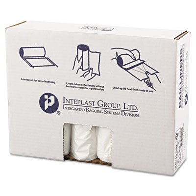 High-Density Can Liner, 40 x 48, 45gal, 14mic, Clear, 25/Roll, 10 Rolls/Carton IBSS404814N