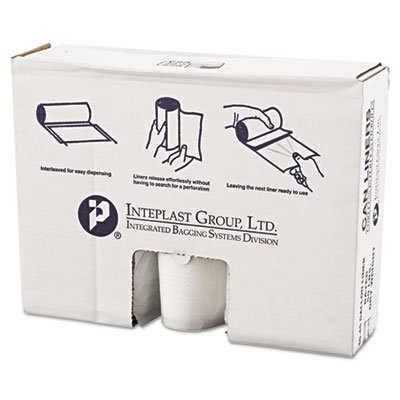 High-Density Can Liner, 40 x 46, 45gal, 14mic, Clear, 25/Roll, 6 Rolls/Carton IBSVALH4048N14