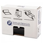 High-Density Can Liner, 40 x 46, 45gal, 22mic, Black, 25/Roll, 6 Rolls/Carton IBSVALH4048K22