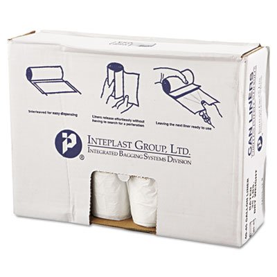 High-Density Can Liner, 40 x 46, 45gal, 12mic, Clear, 25/Roll, 10 Rolls/Carton IBSVALH4048N12